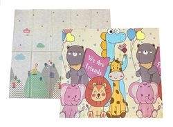 Дитячий розвиваючий термокилимок Звірі з кулькамиHF51/Гори з жирафомHF58/  200х180х1см +сумка